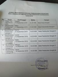 Jadual Musrenbang Padukuhan