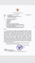 Himbauan Pengibaran Bendera Setengah Tiang 12 s/d 14 Septembar 2019