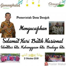 Desa Dengok Mengucapkan Selamat hari Batik Nasional