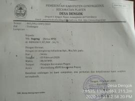 Senin, 3 januari 2020 Musrenbang RKPD Kecamatan