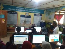 Perpusdes Khasanah Ilmu adakan Latihan UNBK