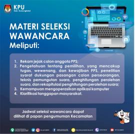 Materi Seleksi Tes Wawancara PPS Kecamatan Playen