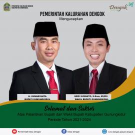 Selamat Pelantikan Bupati dan Wakil Bupati Gunungkidul