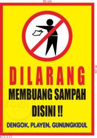 Di Larang Buang Sampah Sembarangan