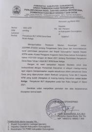 Surat dari DP3AKBPM&D Kab. Gunungkidul