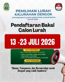 Pengumuman Pendaftaran Lurah Dengok 2026
